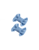 Sky Blue Bow Clips